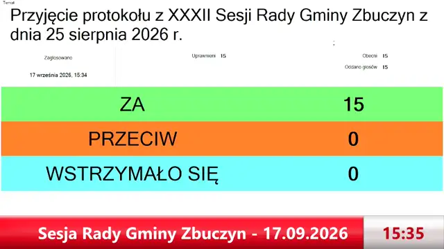 Sesja Rady Gminy Zbuczyn on 17-Sep-26-13:28:58