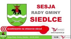 Sesja Rady Gminy Siedlce - 24.09.2020