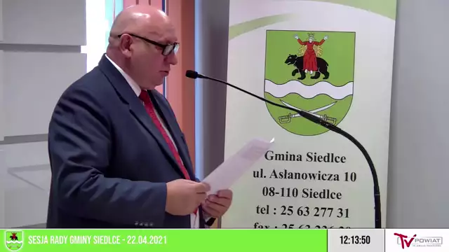 Sesja Rady Gminy Siedlce - 22.04.2021R