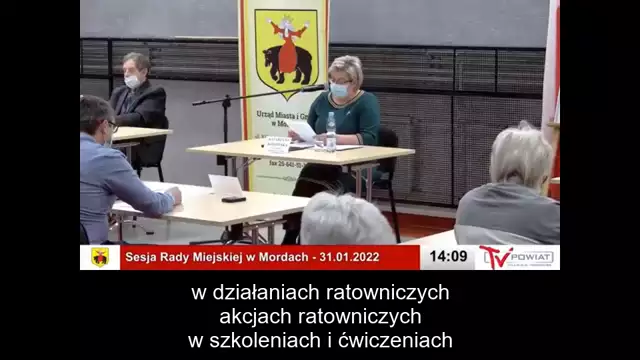 Sesja Rady Miejskiej w Mordach – 31.01.2022 / NAPISY