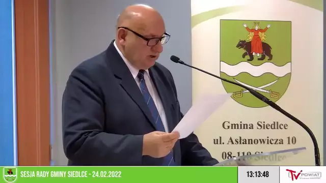 Sesja Rady Gminy Siedlce – 24.02.2022