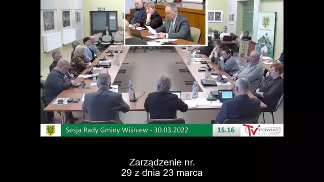 Sesja Rady Gminy Wiśniew – 30.03.2022 - NAPISY