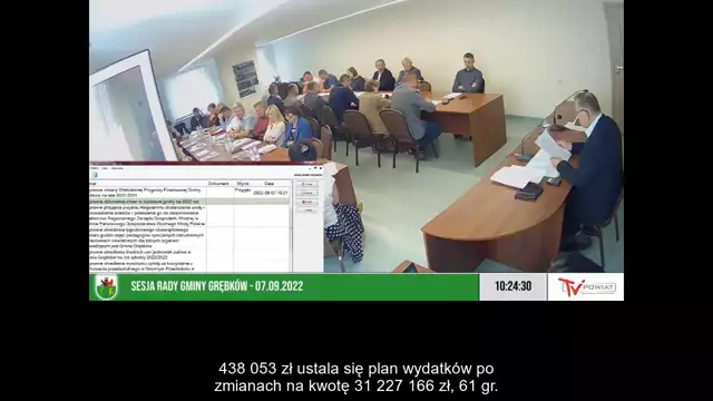 Sesja Rady Gminy Grębków – 07.09.2022 / NAPISY