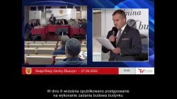 Sesja Rady Gminy Zbuczyn – 27.09.2022 / NAPISY