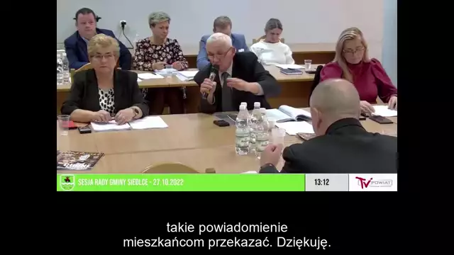 Sesja Rady Gminy Siedlce – 27.10.2022 / NAPISY