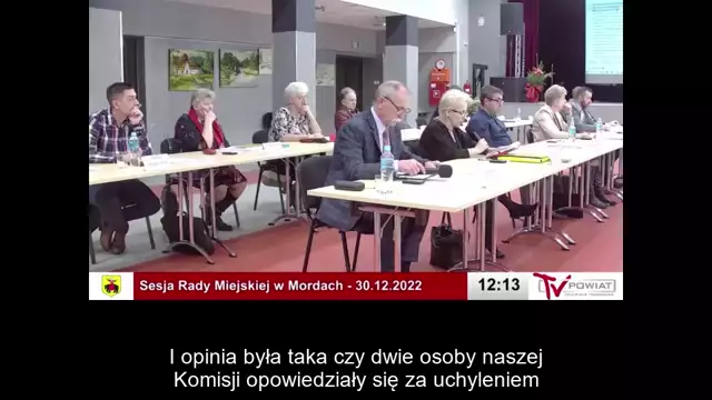 Sesja Rady Miejskiej w Mordach – 30.12.2022 / NAPISY