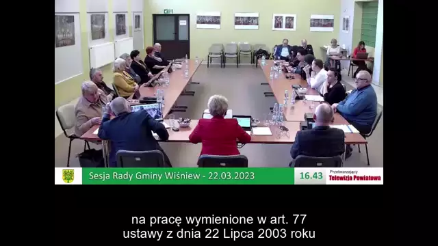 Sesja Rady Gminy Wiśniew – 22.03.2023 / NAPISY