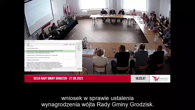 Sesja Rady Gminy Grodzisk - 27.09.2023 / NAPISY
