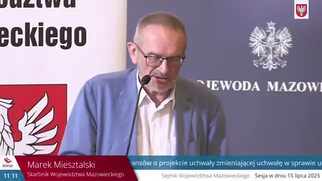 Sesja Sejmiku Województwa Mazowieckiego - 15.07.2025