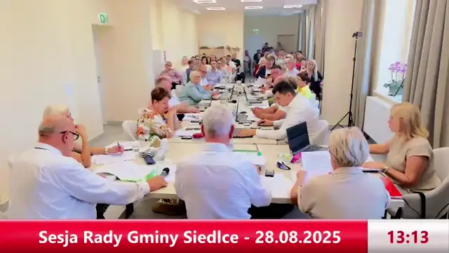 Sesja Rady Gminy Siedlce – 28.08.2025