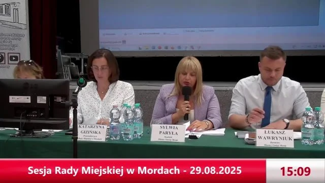 Sesja Rady Miejskiej w Mordach - 29.08.2025