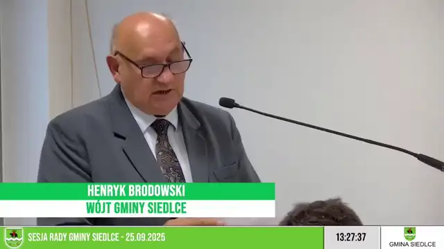 Sesja Rady Gminy Siedlce – 25.09.2025