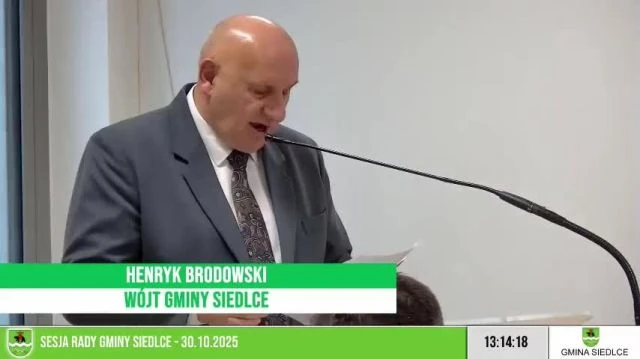 Sesja Rady Gminy Siedlce - 30.10.2025