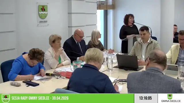 Sesja Rady Gminy Siedlce - 30.04.2026