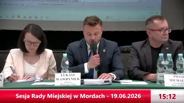 Sesja Rady Miejskiej w Mordach - 19.06.2026