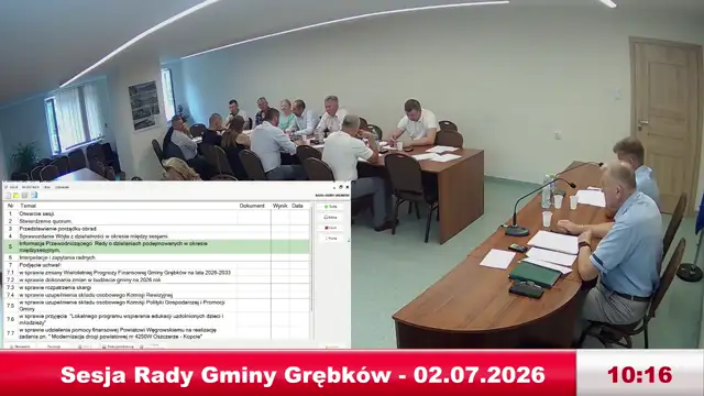 Sesja Rady Gminy Grębków - 02.07.2026