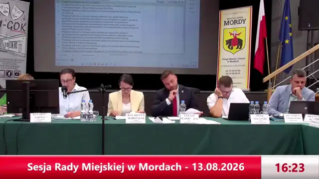 Sesja Rady Miejskiej w Mordach - 13.082026