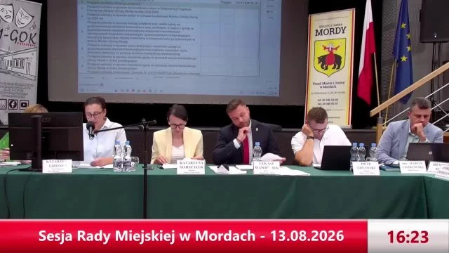 Sesja Rady Miejskiej w Mordach - 13.082026